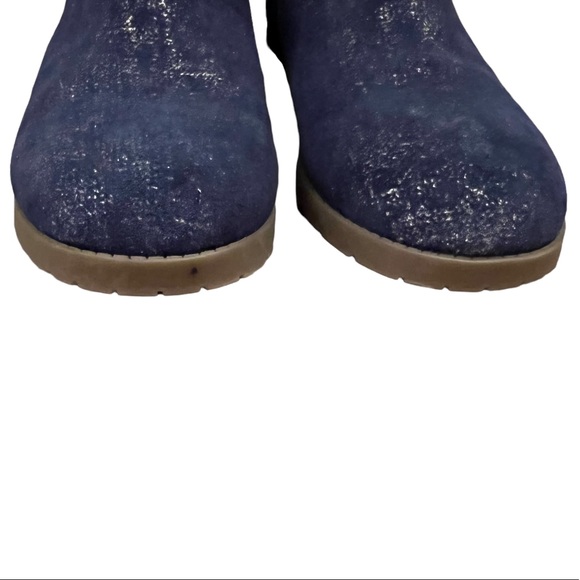 Lands’ End Blue/Gold Scalloped Booties Girls Size 5M - Picture 8 of 13